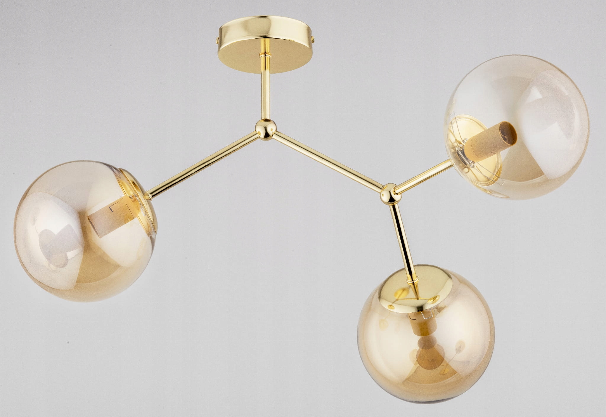 Stropní svítidlo Golem Gold 3xE14 zlatá Alfa 62264