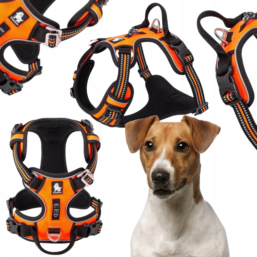 Szelki Dla Psa Regulowane Truelove Front Line Premium Mocne Pomarańczowe S