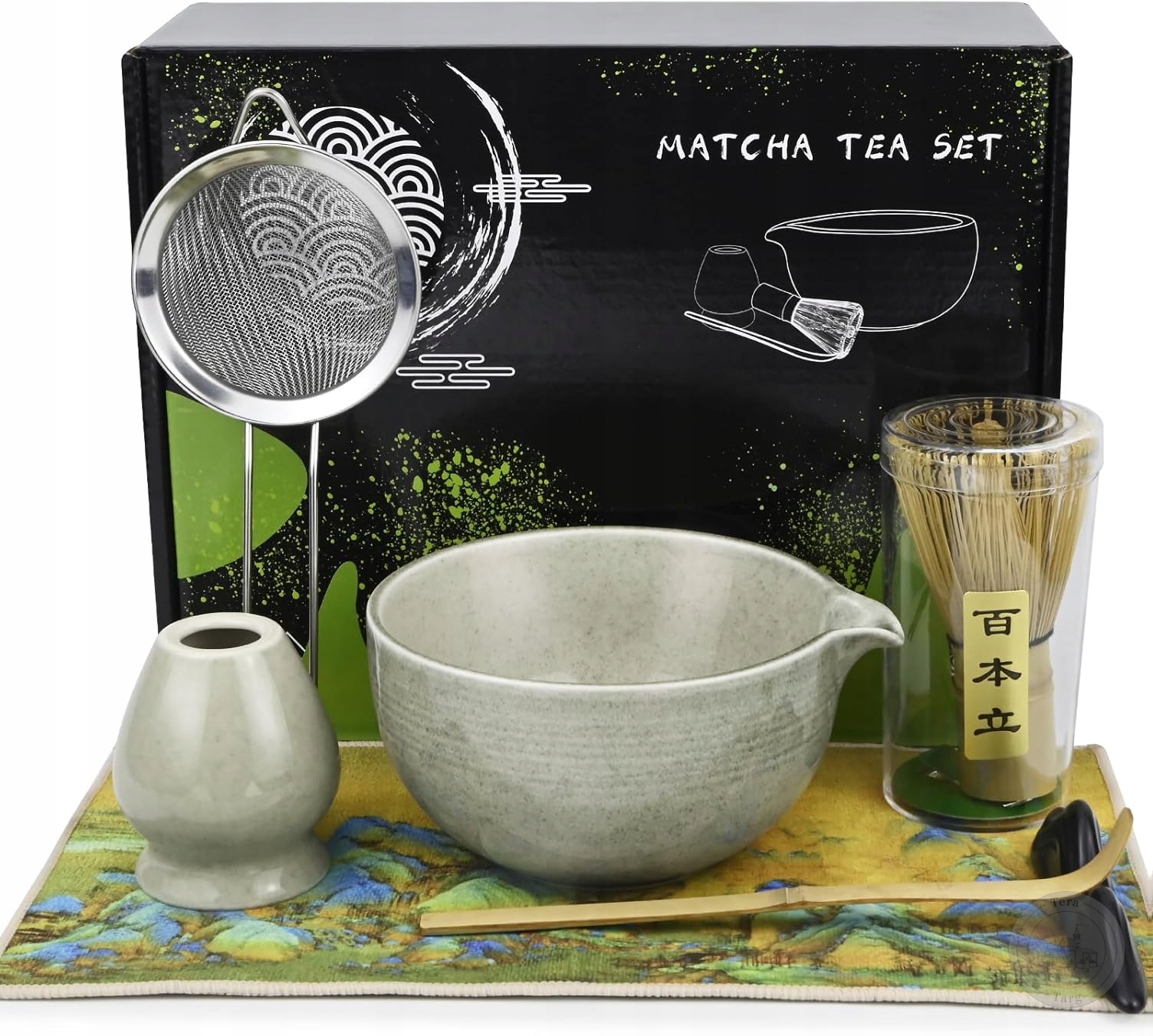 Zestaw Do Matchy 7 Elementów Japoński Zestaw Herbaty Matcha Upominek