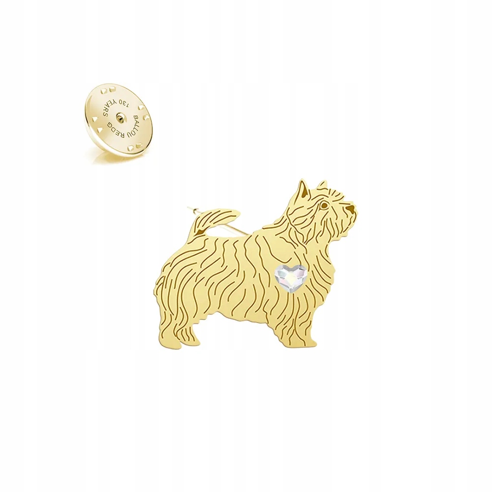 Odznak se psem Norwich teriér 925 Žena Narozeniny Dárek Dedikace