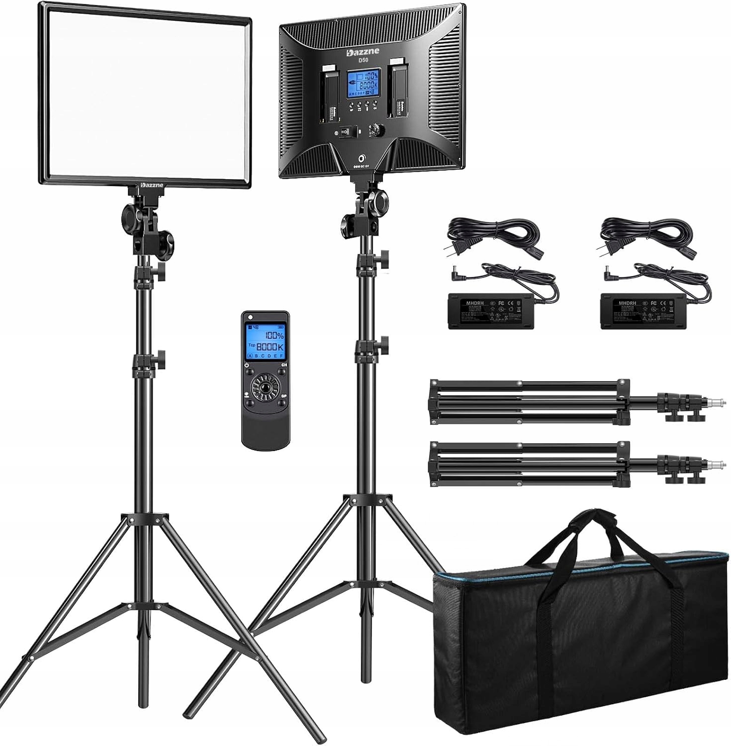 Studiové Osvětlení Kontinuální, Nastavitelný Fotografický Set 2PACK