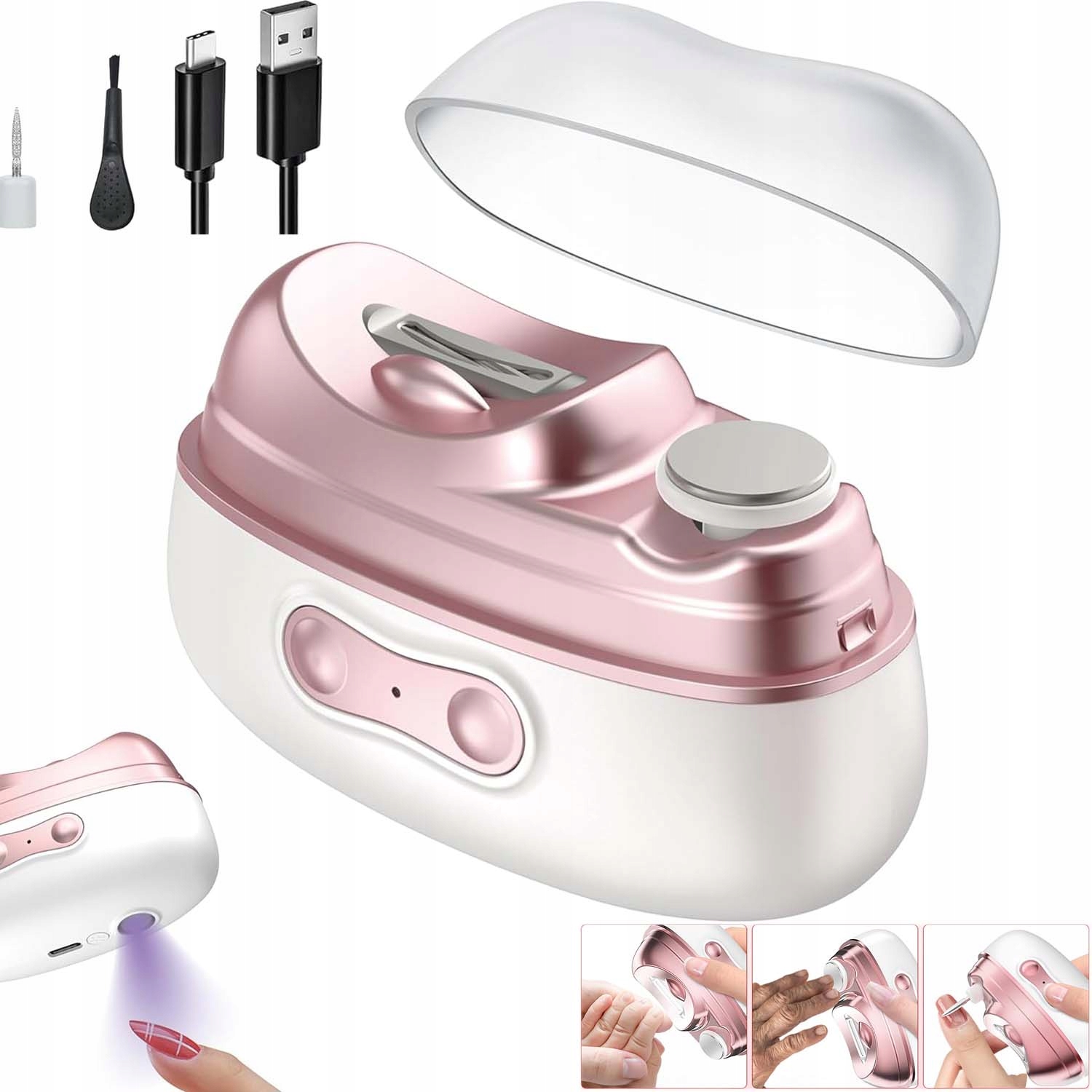 Automatický Elektrický Odstřihovač A Pilník Na Nehty, Pro Miminka