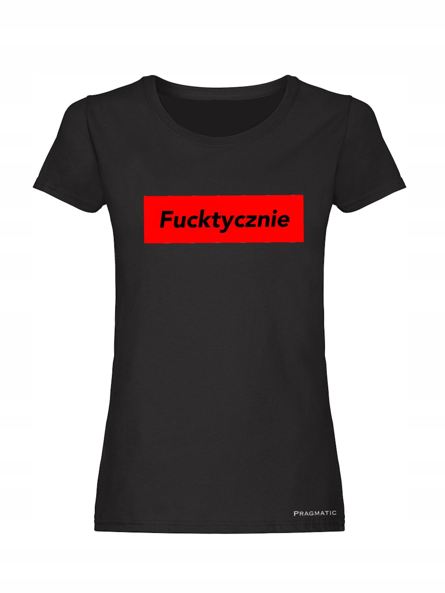 

Koszulka Damska Czarna T-shirt Fucktycznie XL