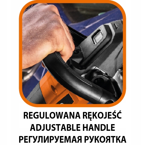 Polerka akumulatorowa bezszczotkowa Energy+ 18V, Li-lon, M14 150 mm, 800-23 Informacje dodatkowe łagodny rozruch regulacja obrotów