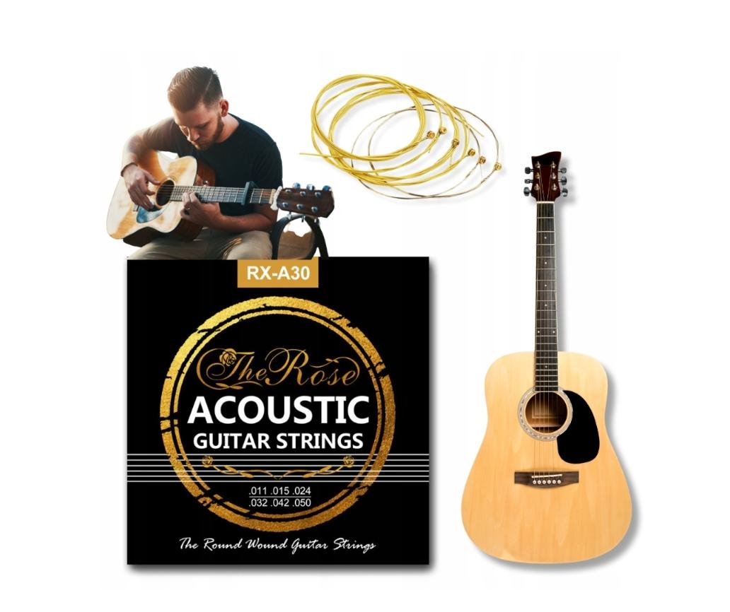 Профессиональные струны для акустической гитары Soft The ROSE RX-A30 11-50