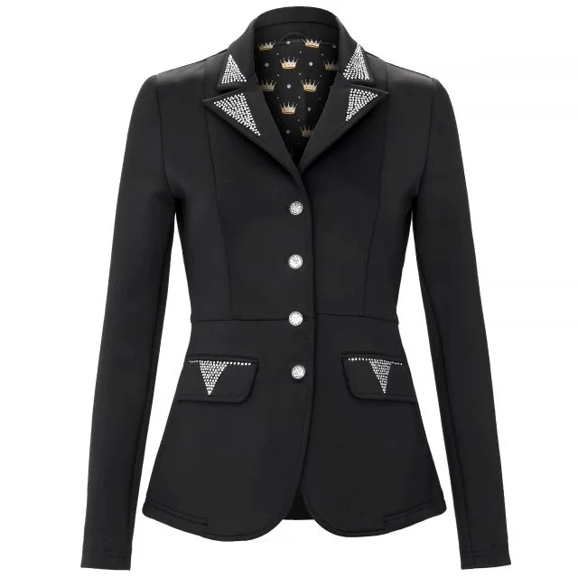 Frak konkursowy jeździecki młodzieżowy EQUESTRIAN QUEEN Ava 24SS czarny 176