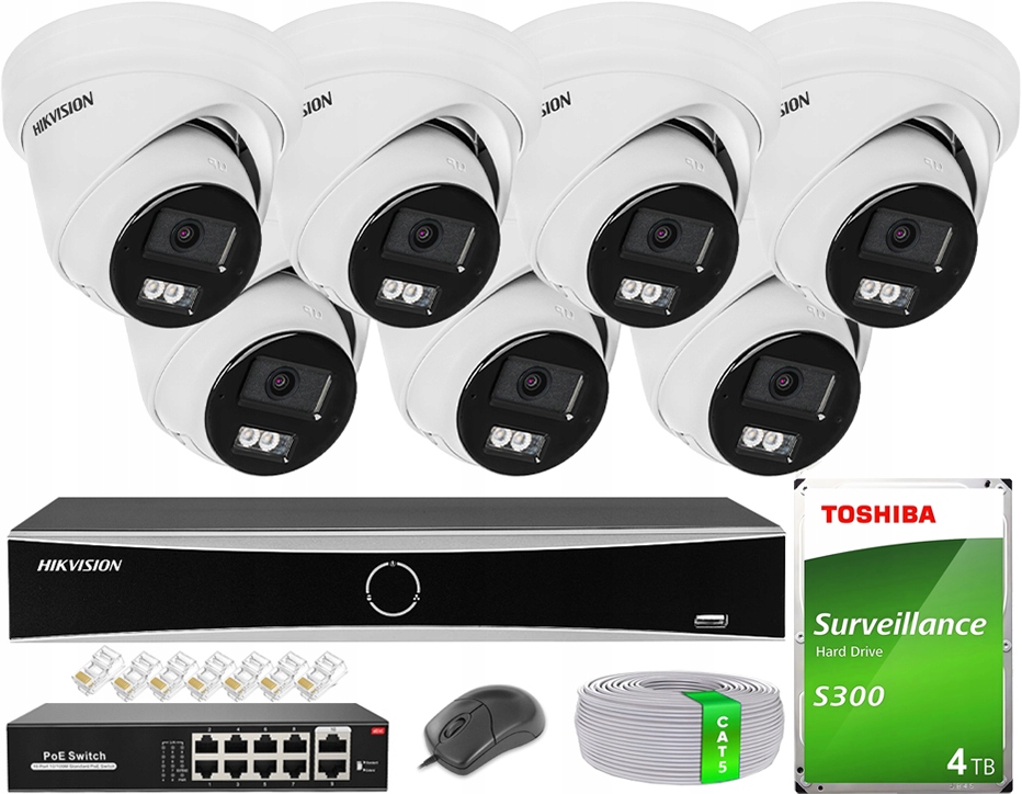 Sada na monitorovanie 8MPx 7x DS-2CD2383G2-LI2U 4K Smart Hikvision Acusense