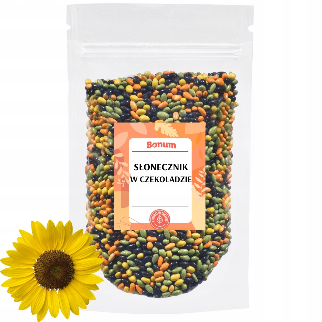 Levně Slunečnicová semínka loupaná v barevné Čokoládě přírodní Svačinka 1kg Bonum