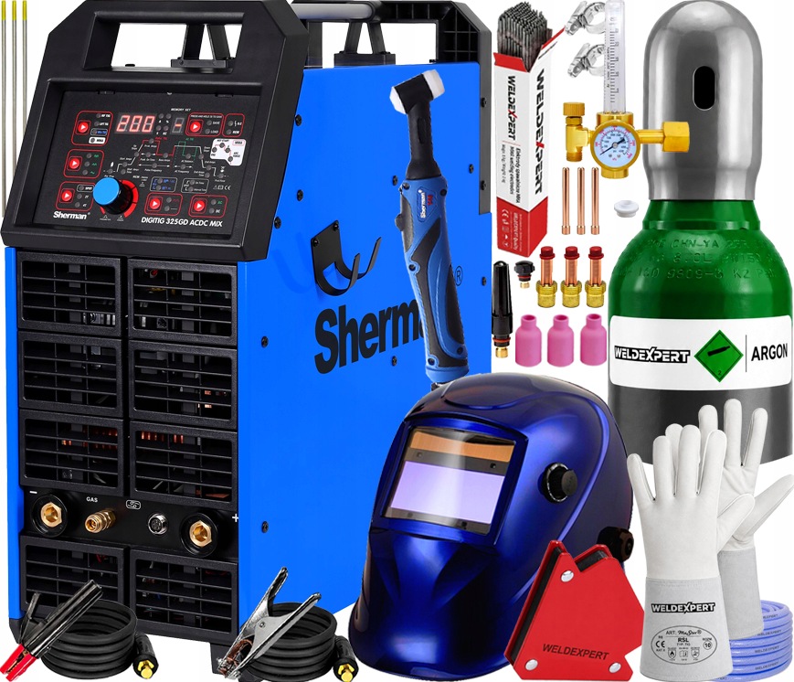 Spawarka Tig Hf Do Aluminium Sherman Digitig 325GD Ac/dc MIX 400V 315A Vrd