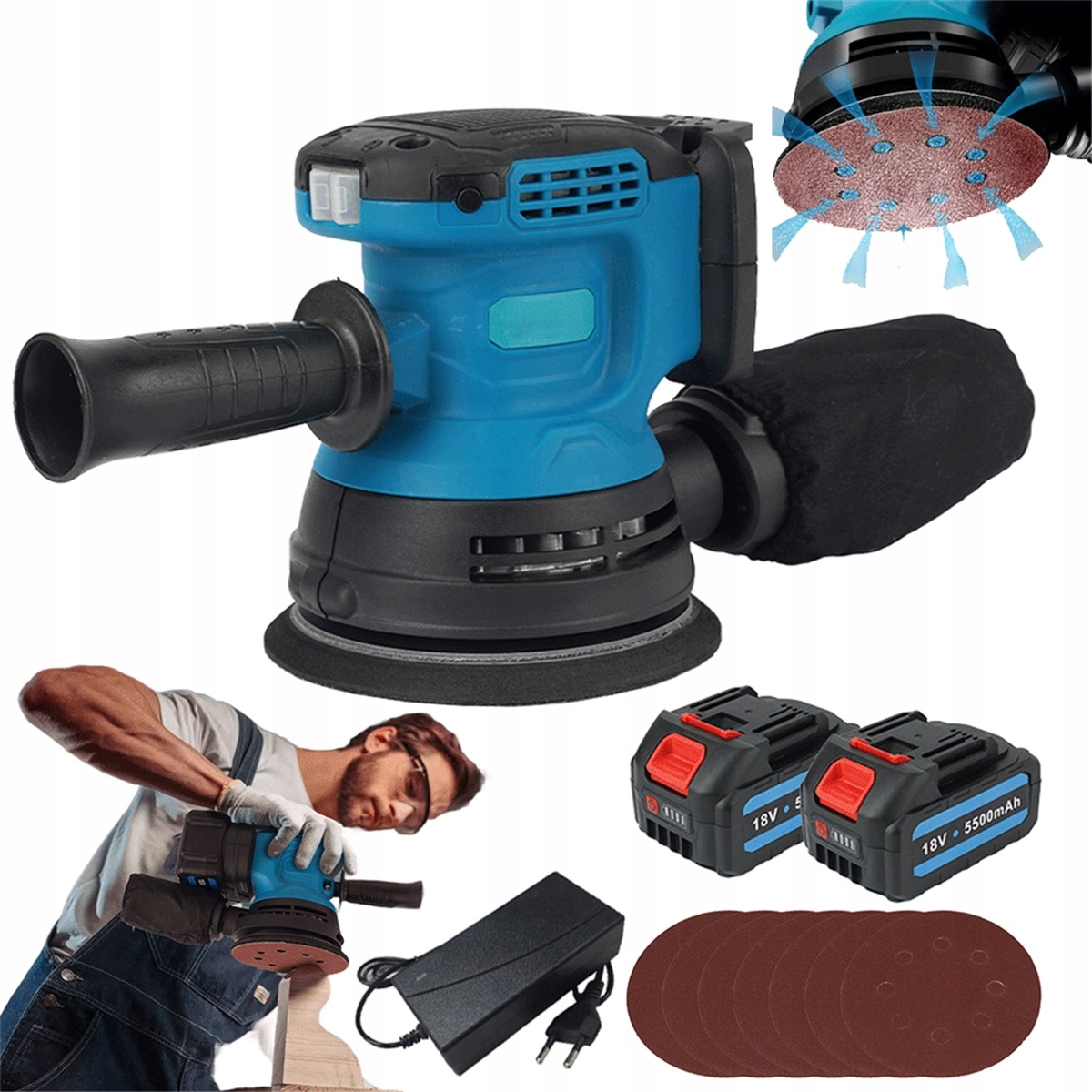 Bezdrátová Bruska 7000-12000 Ot/min S Ergonomickou Rukojetí Na Kov