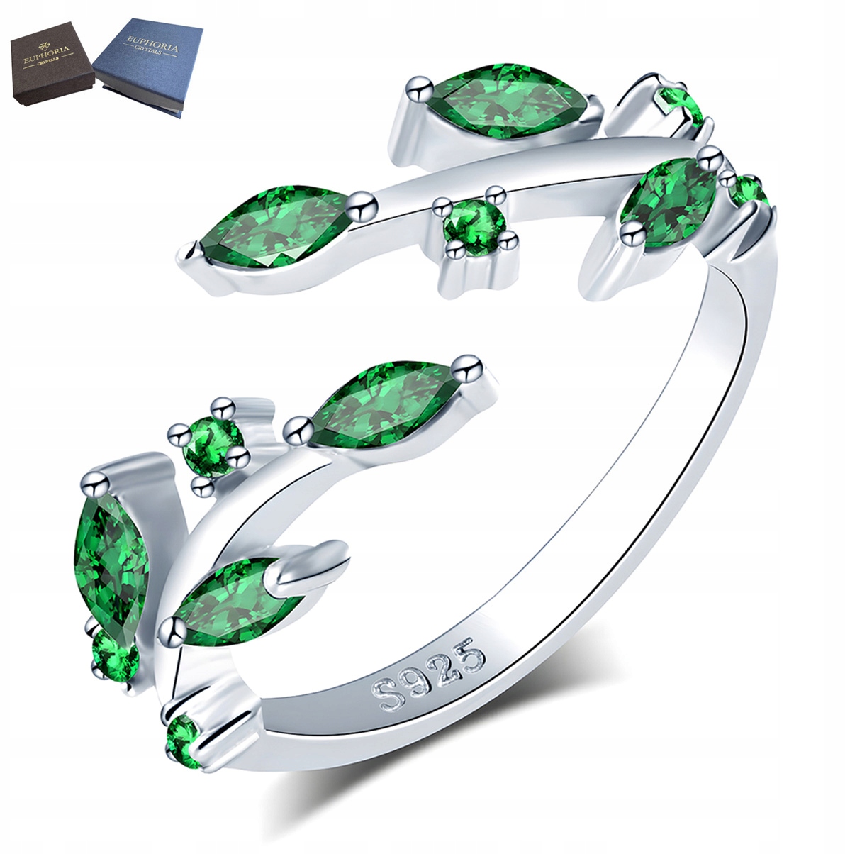 Piękny Srebrny Regulowany Pierścionek Srebro 925 na Urodziny Damski