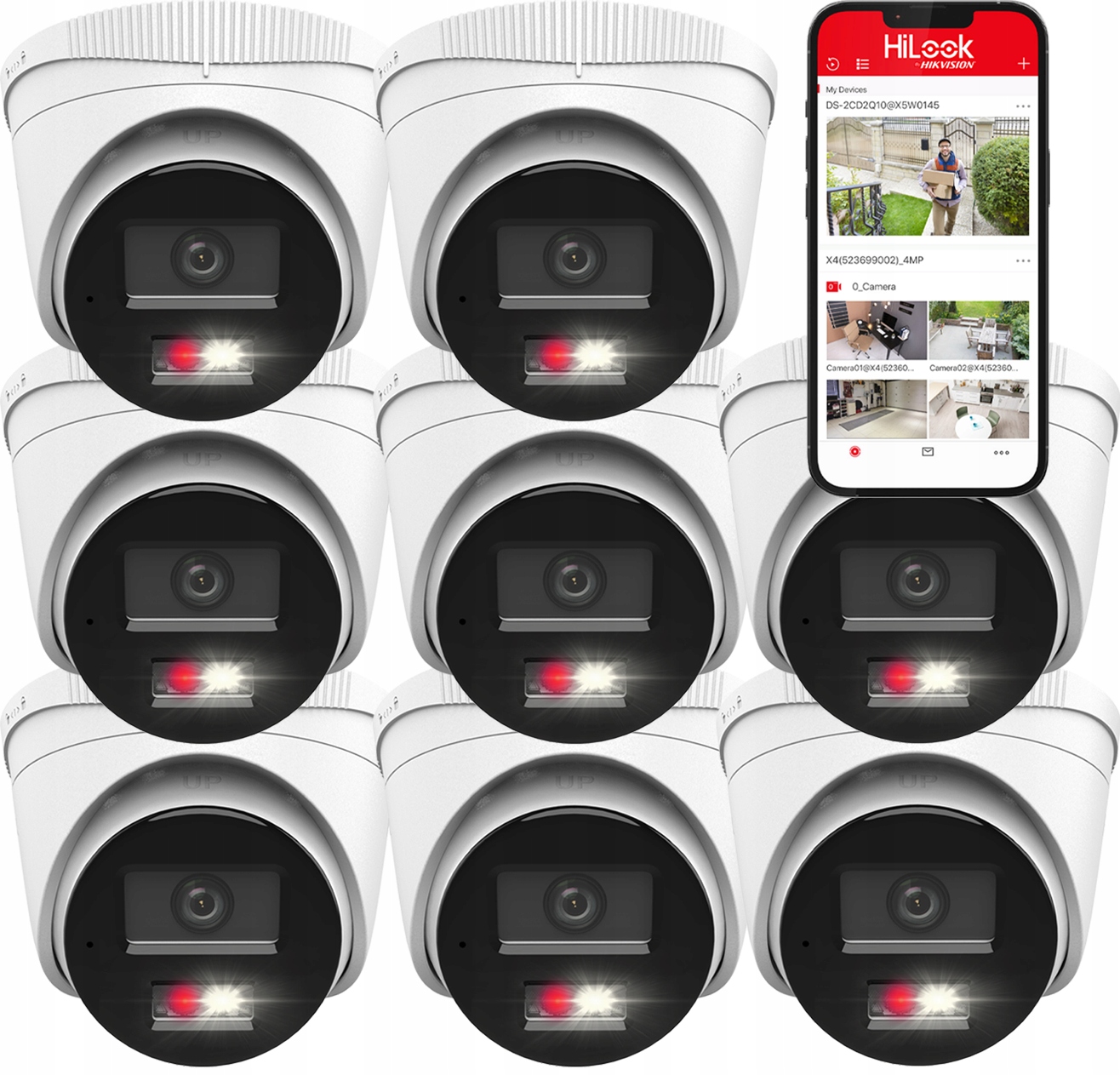 4Mpx Ip kamera 8x IPCAM-T4-30DL HiLook Vonkajšia PoE Hybrid Light