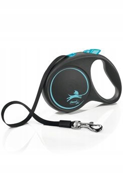 Levně Vodítko Flexi Black Design L pásek 5m/50kg modrá