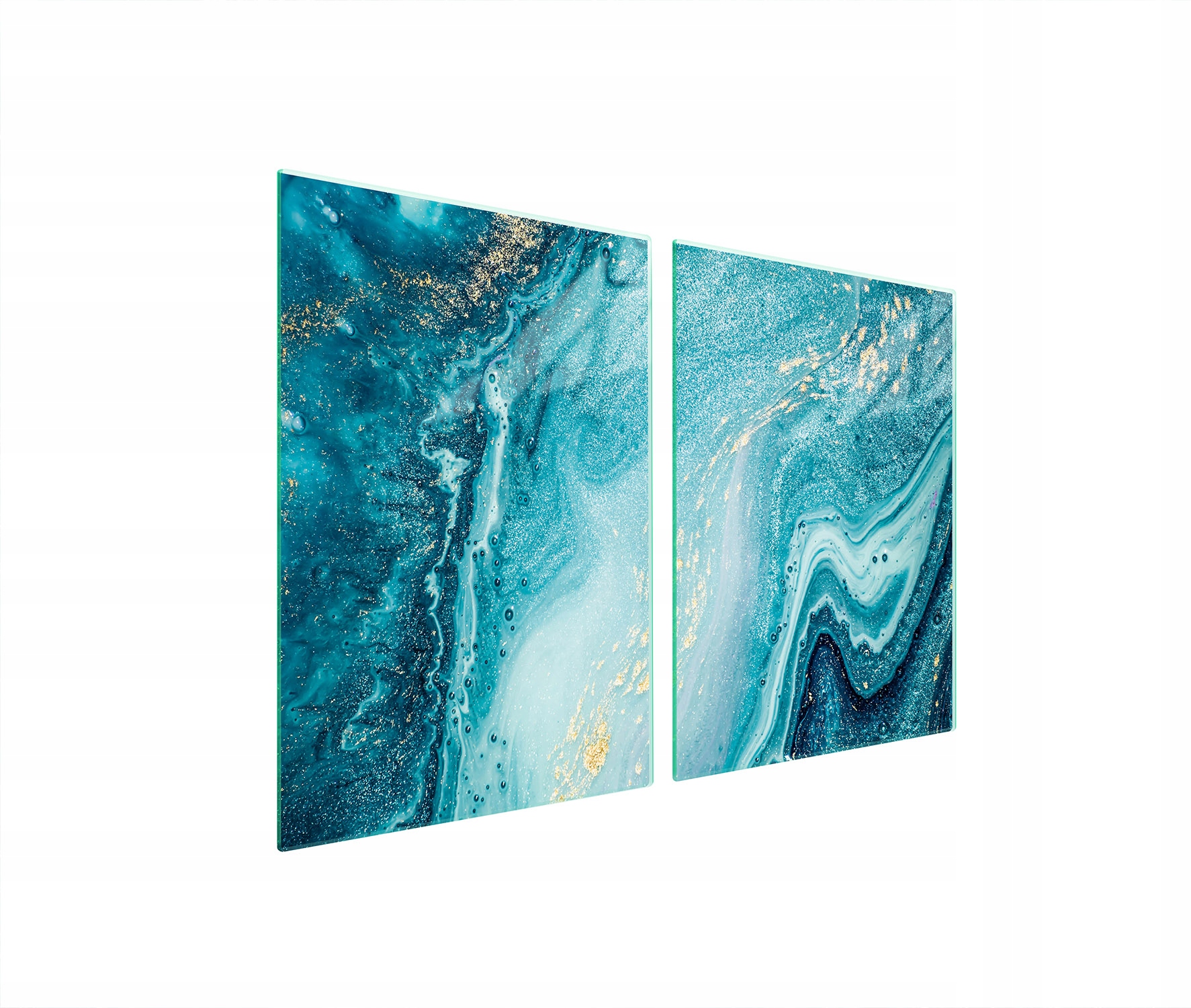 Skleněná Ochranná Deska Do Kuchyně 2x45x52 Mramorové Tvrzené Sklo