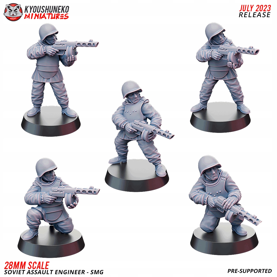 SMG Soviet Assault Engineer x5 Kyoushuneko Miniatu