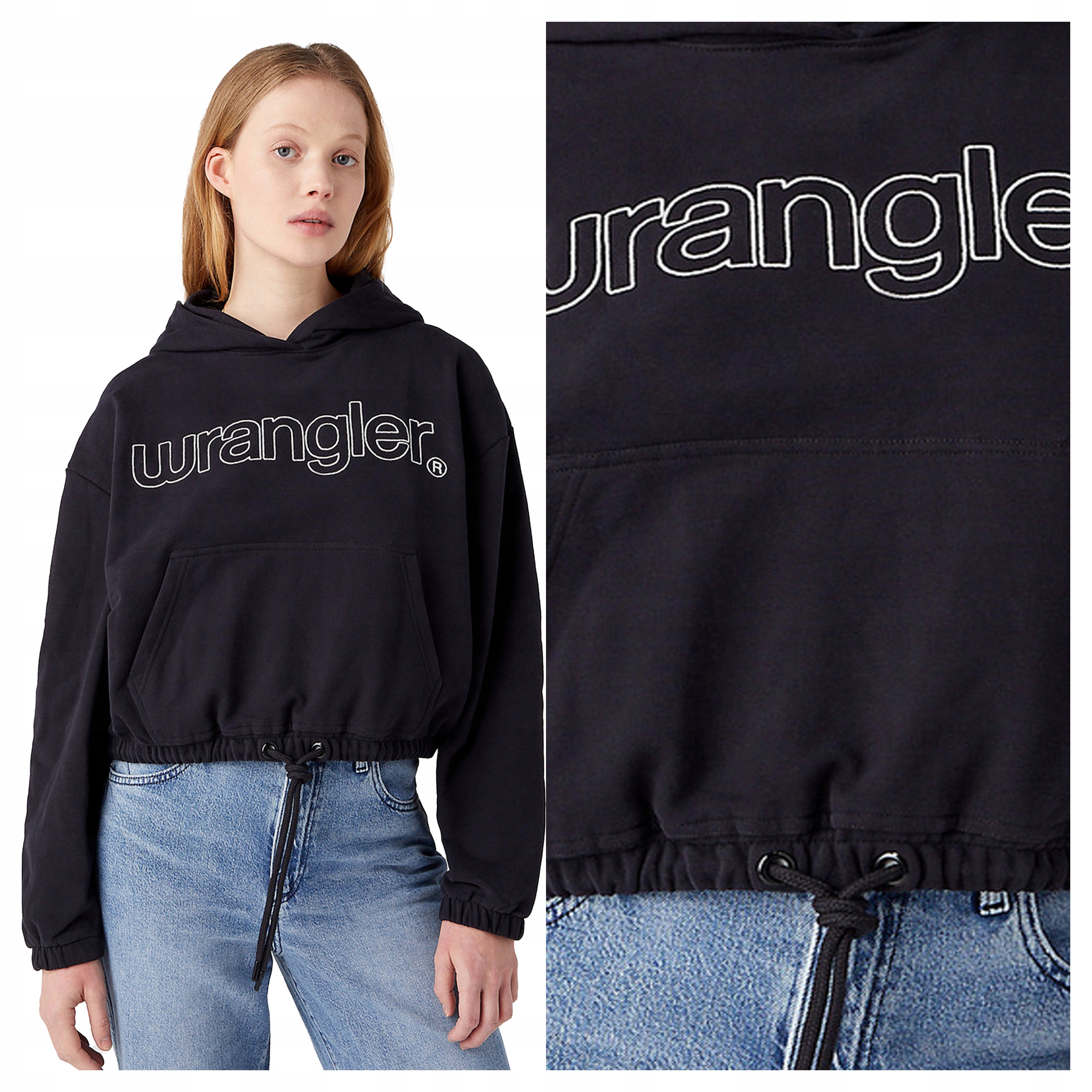 Wrangler Drawhem Hoodie M Dámská mikina nerozepínací