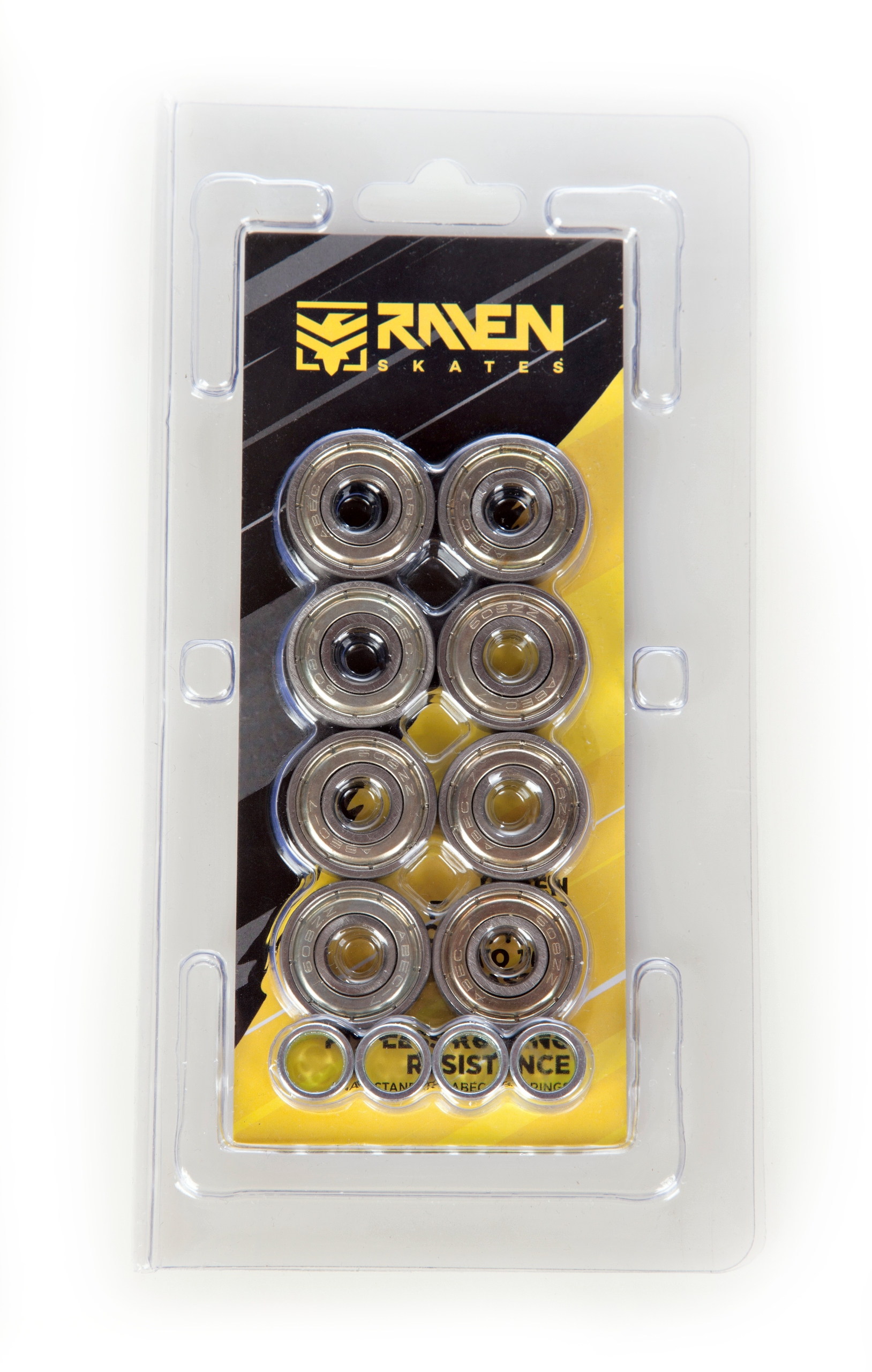 4x Kółka do rolek czarne 70mm + 8x Łożyska RAVEN Abec9 Średnica kół 70 mm