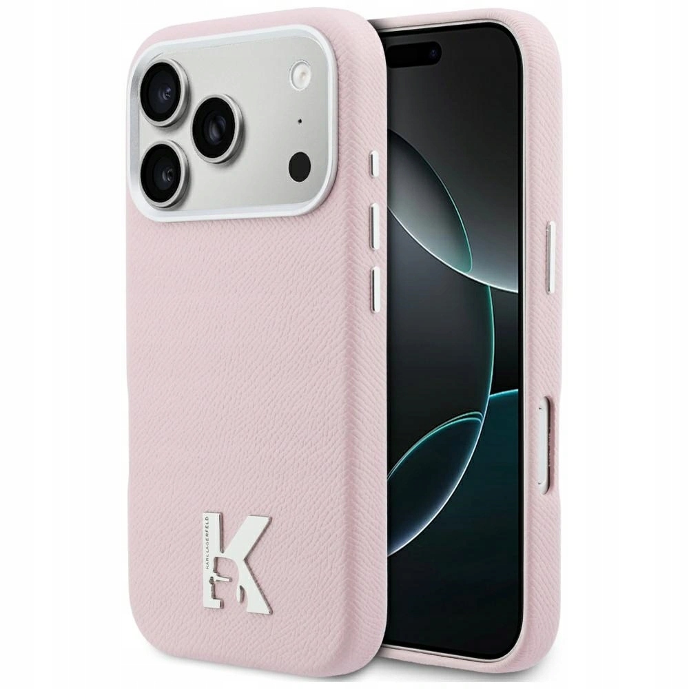 Pouzdro Karl Lagerfeld Karl Head Logo MagSafe pro iPhone 17 Pro Max růžové