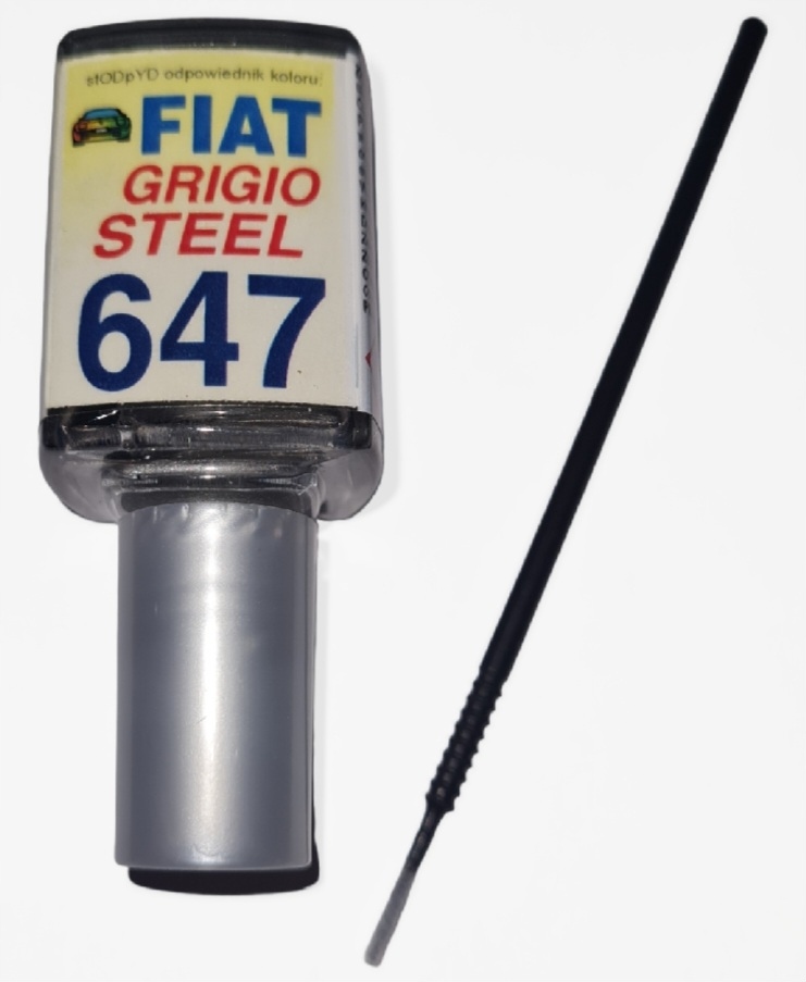 Zaprawka lakier do rys 10ml FIAT 647 SZARY STEEL
