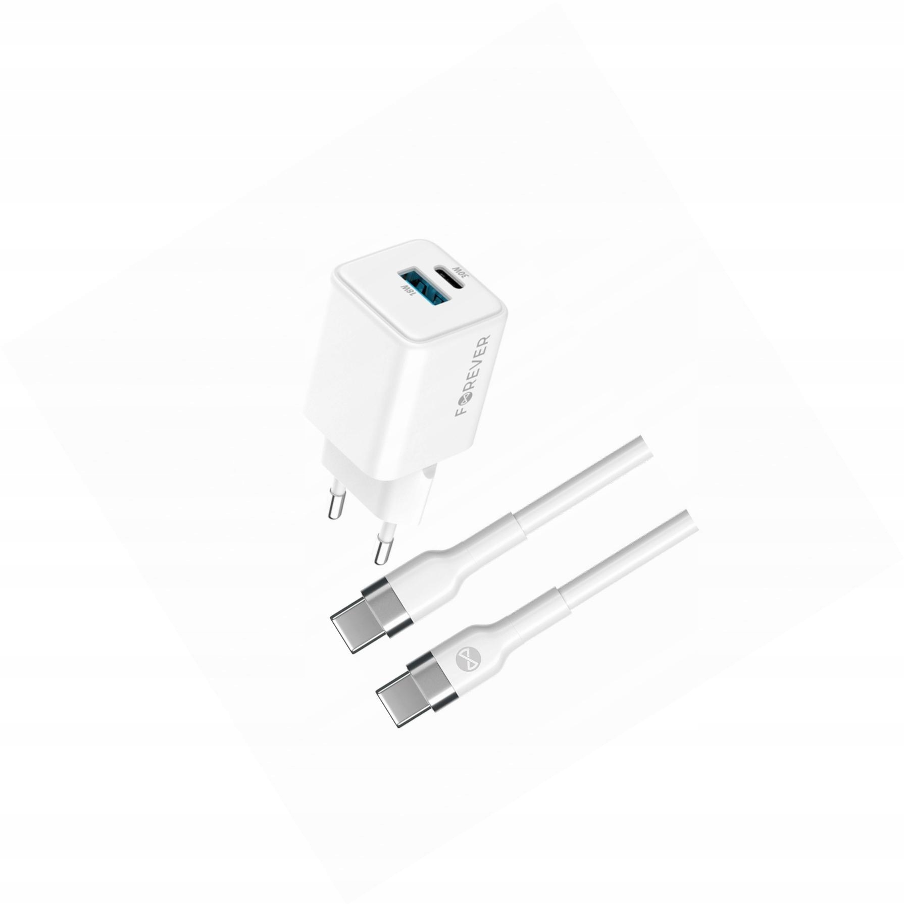 Szybka ładowarka GaN 30W Usb i Usb-c z kablem do Samsung Galaxy S10