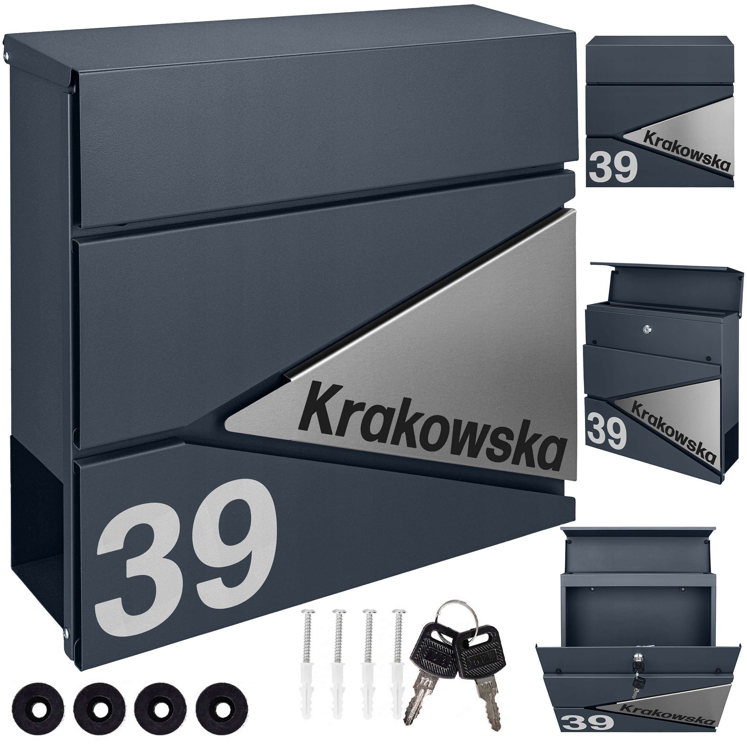 Poštovní Schránka Antracitová Poštovní S Číslem Domu Na A4 Velká Novina