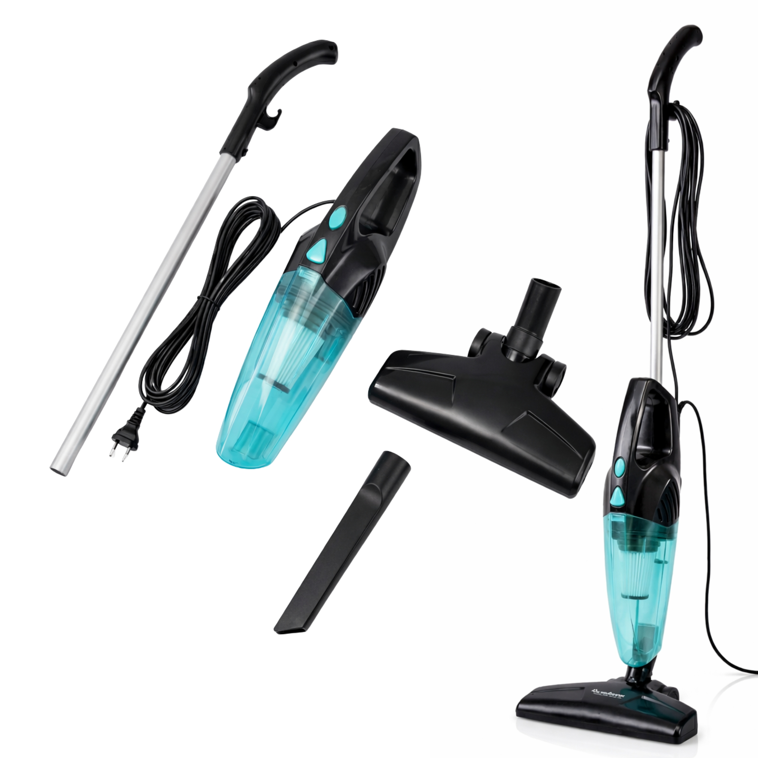 Pionowy Odkuracz Ręczny Bezworkowy 800 W Cyklonowy Duża Moc Ssania 40 Kpa