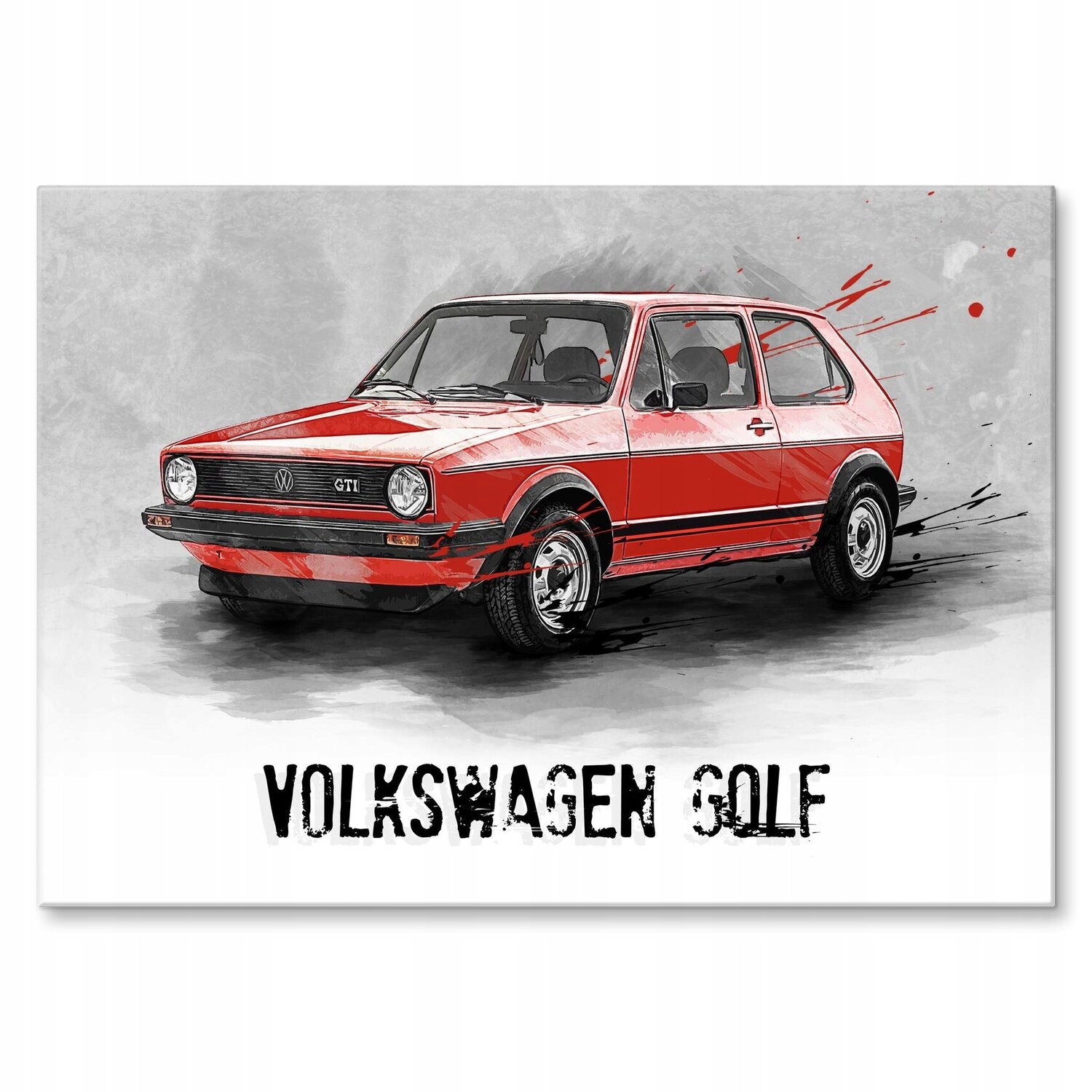 Kovový plakát Vw Golf MK1 Klasika Šild Plech 42 x 59,4 cm Dárek