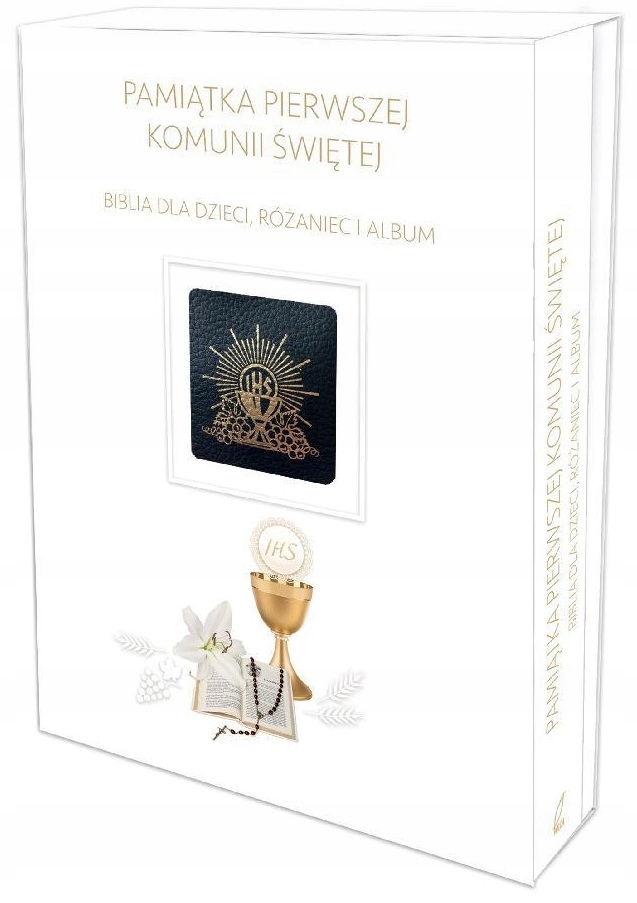 

Pamiątka Komunii Świętej Biblia różaniec album Kd