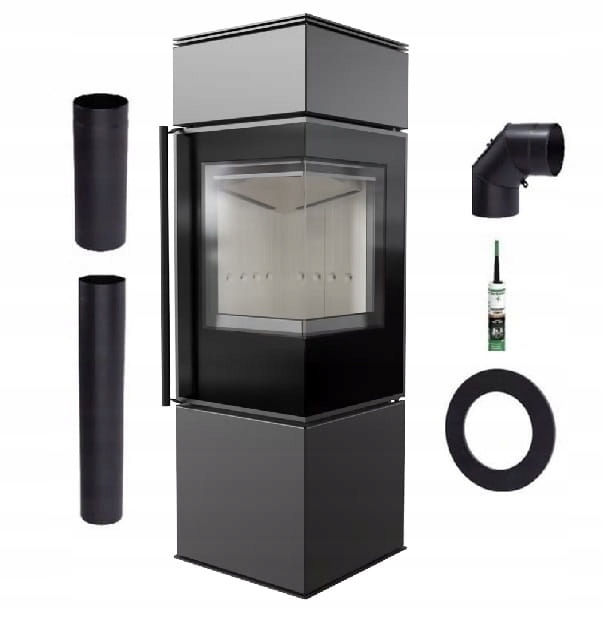 Volně Stojící Ocelová Rohová Kamna Ren S Pravá