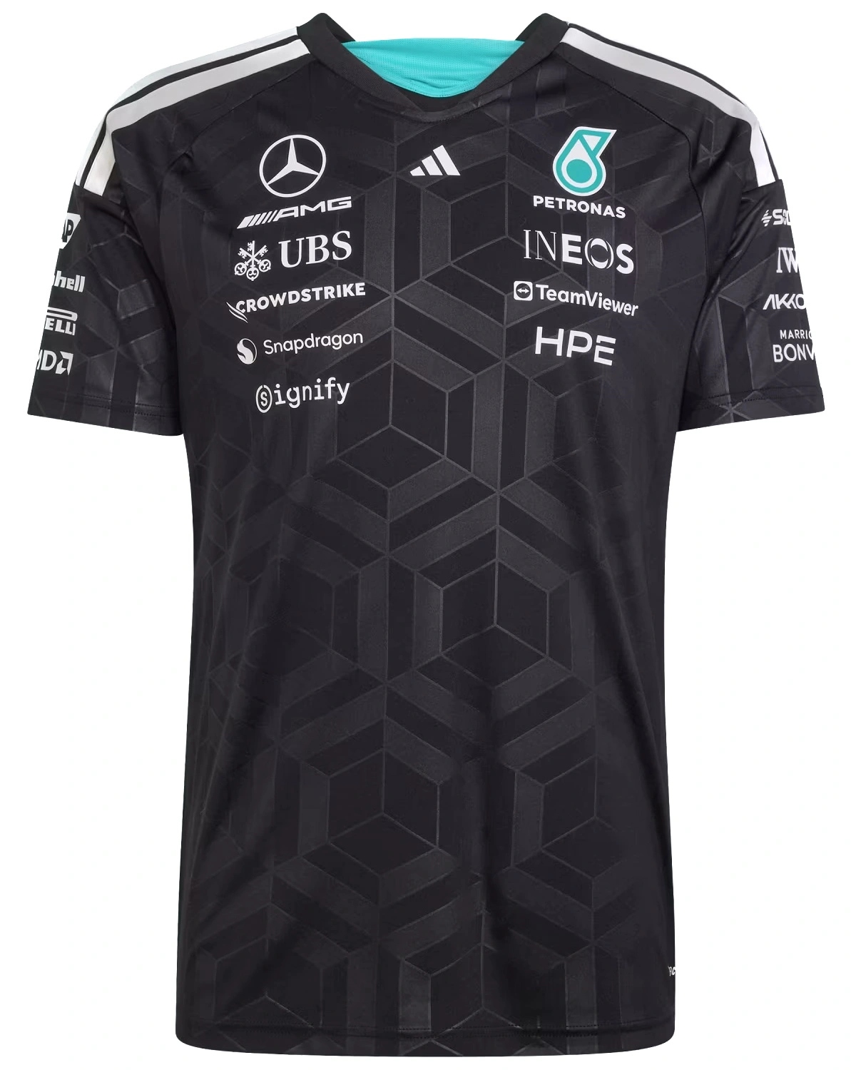 Tričko Mercedes-AMG Petronas F1 adidas 2026 Driver Jersey černá r.XL