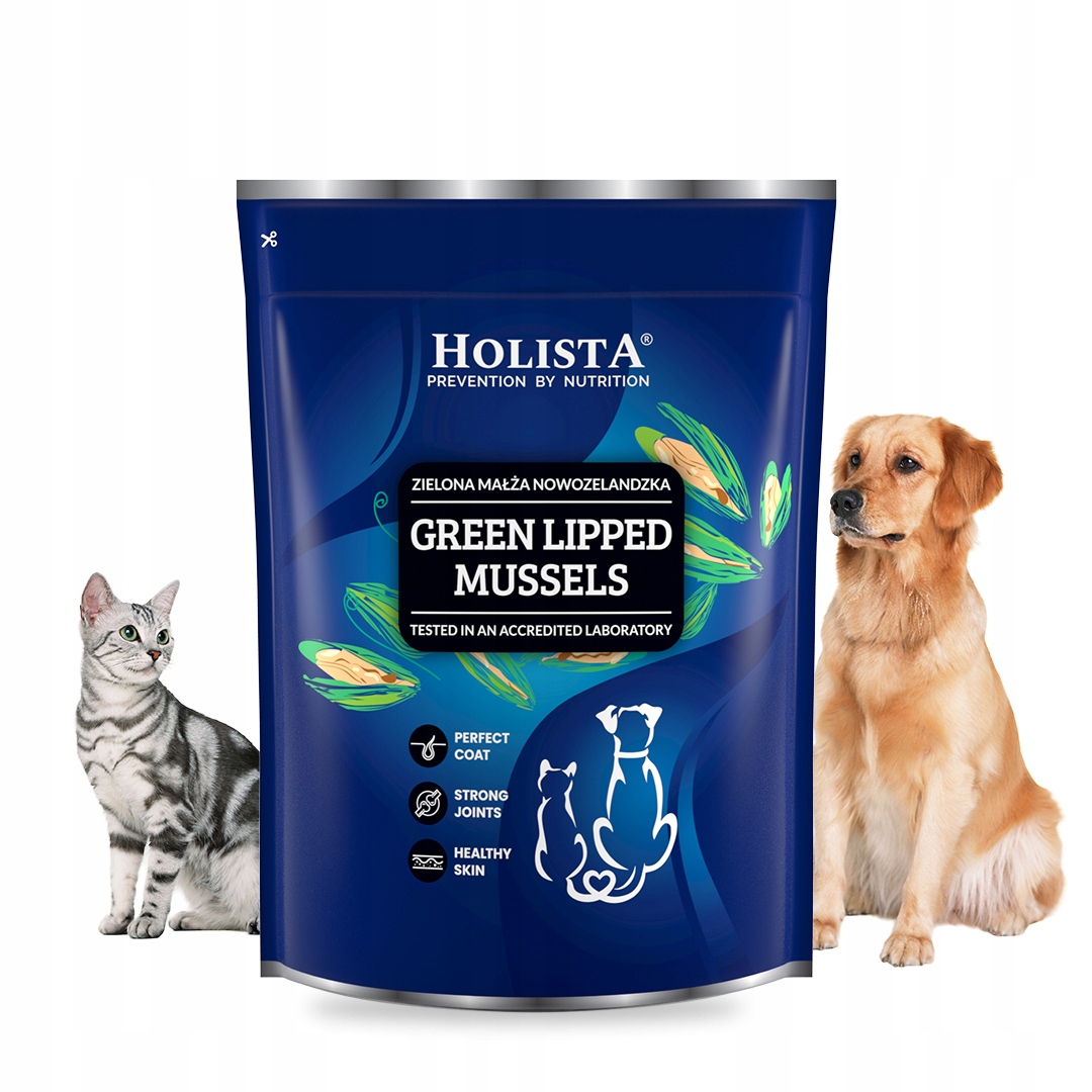 Holista Green Lipped Mussels Małż Małża Nowozelandzka na Chrząstki Psa 500G