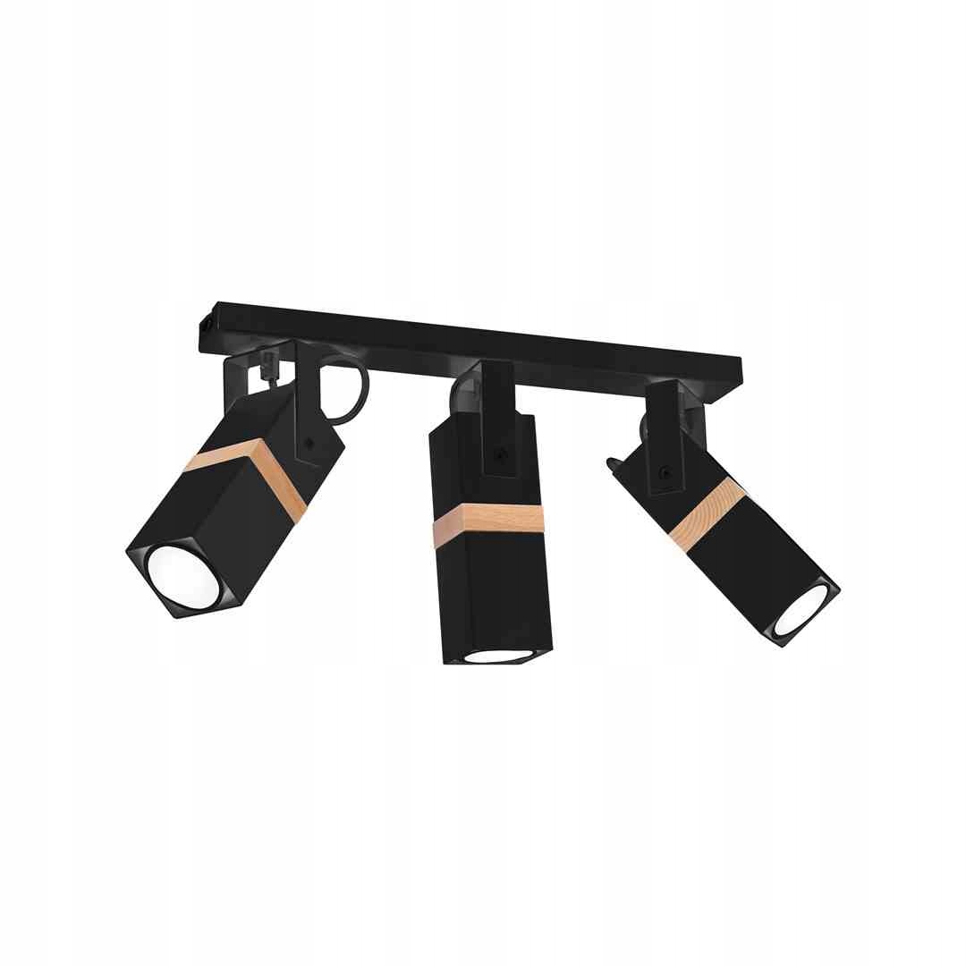 Stropná lampa Vidar Black 3xGU10