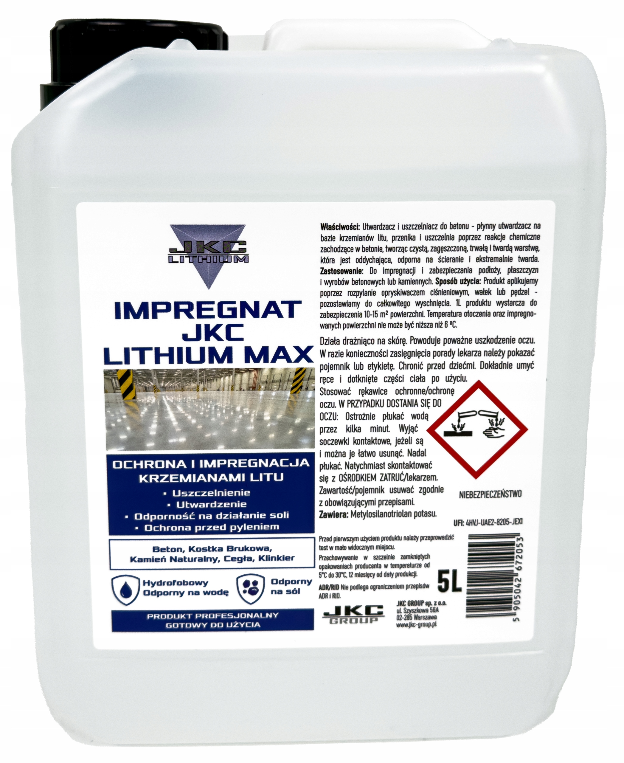 Impregnat Jkc Lithium Max – Utwardzacz Betonu Krzemian Litu