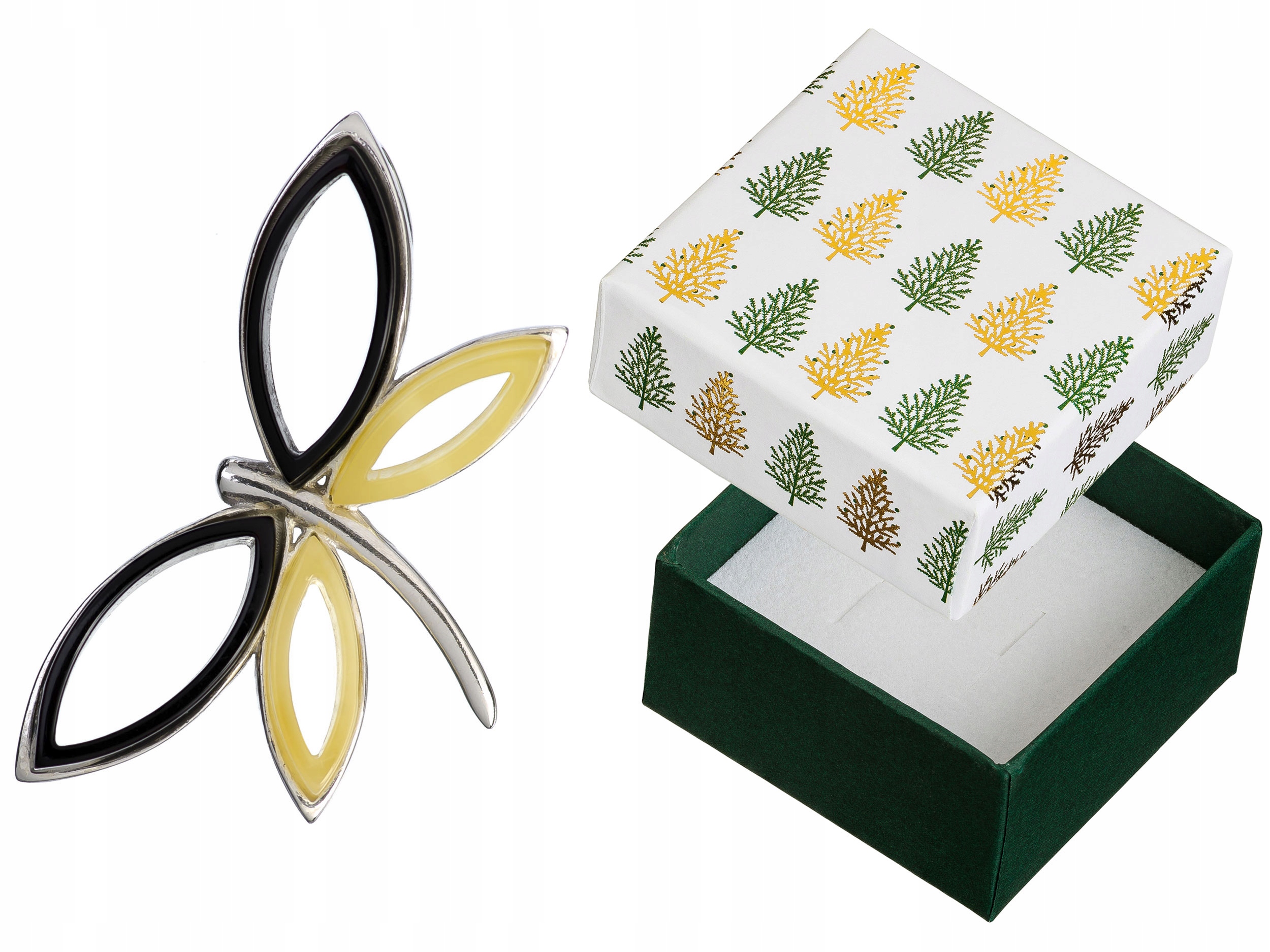 Velký stříbrný přívěsek Vážka s jantarem Stříbrný dámský Přívěsek Hmyz 4 cm