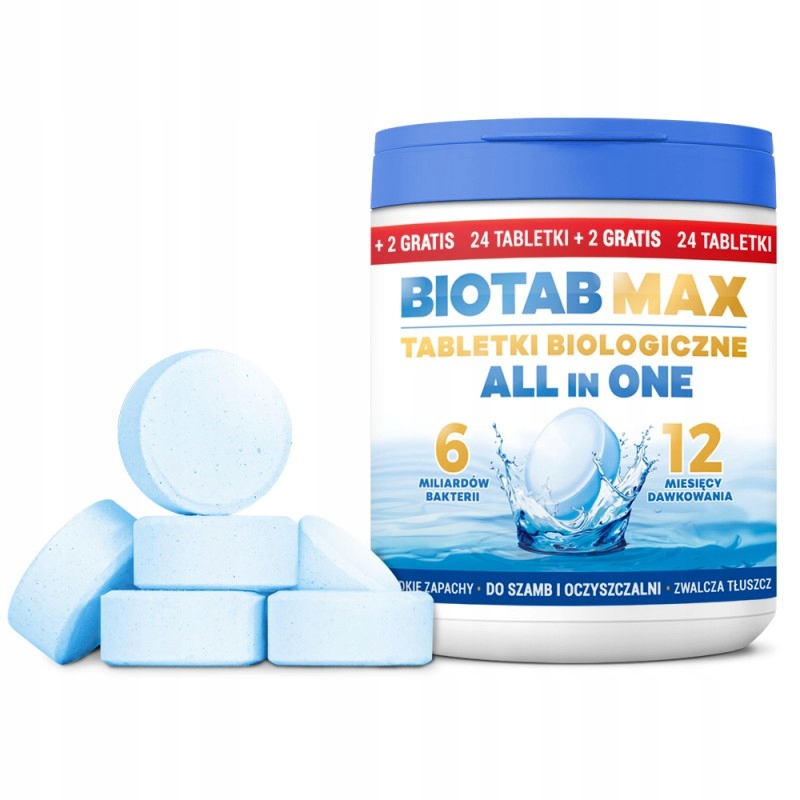 

BioTab Max 3w1 Tabletki biologiczne 24+2
