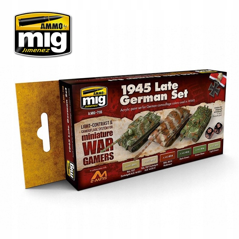 Ammo of Mig Sada barev Wargame 1945 pozdní německé kamufláže