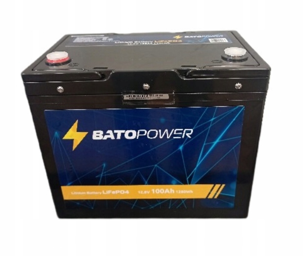 Akumulator Batopower Litowy LIFEPO4 100Ah Bms 12V 100Ah Do Kampera Solar