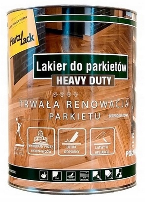Hartzlack Heavy Duty Lakier Do Podłogi Drewna Bezbarwny Połysk 5L
