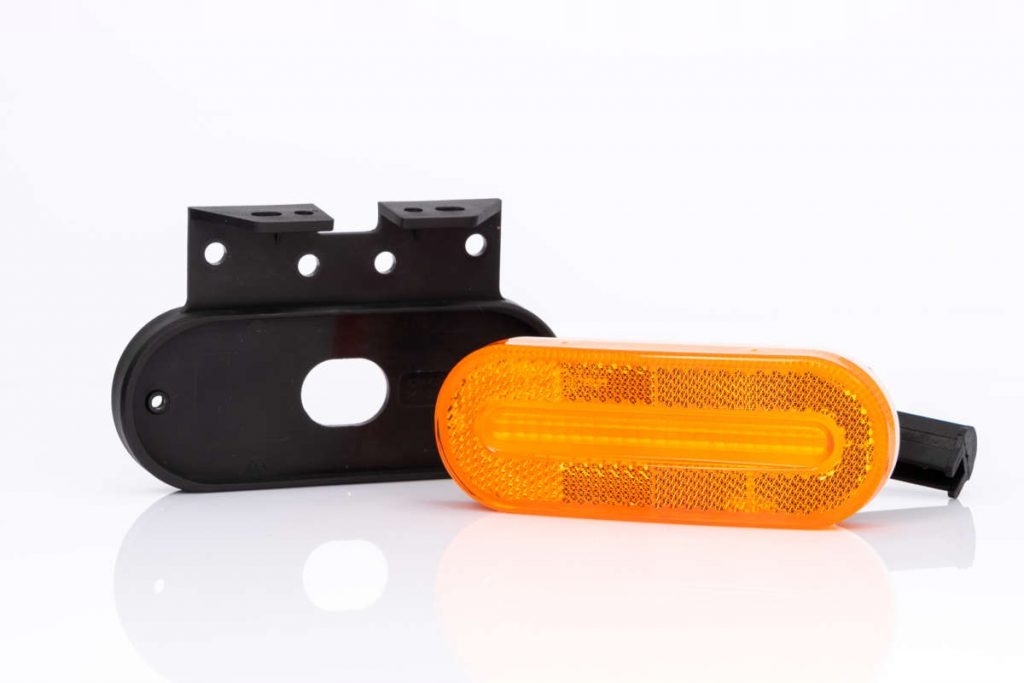 LAMPA LAMPKA OBRYSOWA DIODOWA LED 12/24V POMARAŃCZ