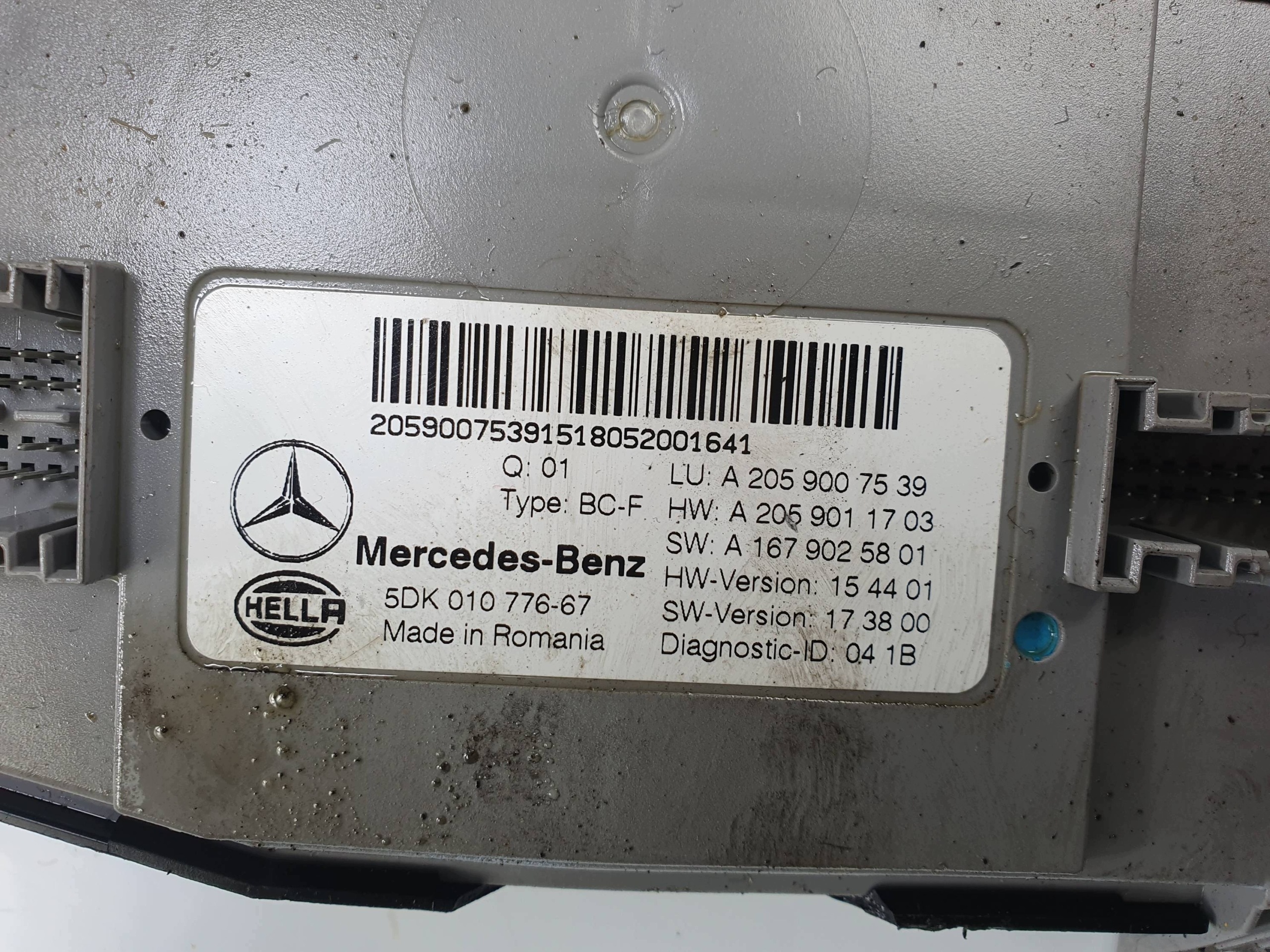 modulo A2059007539 MERCEDES C W205 4MATIC 2018