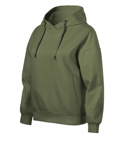 Mikina s kapucí hoodie terry bavlna Moon 421 khaki S