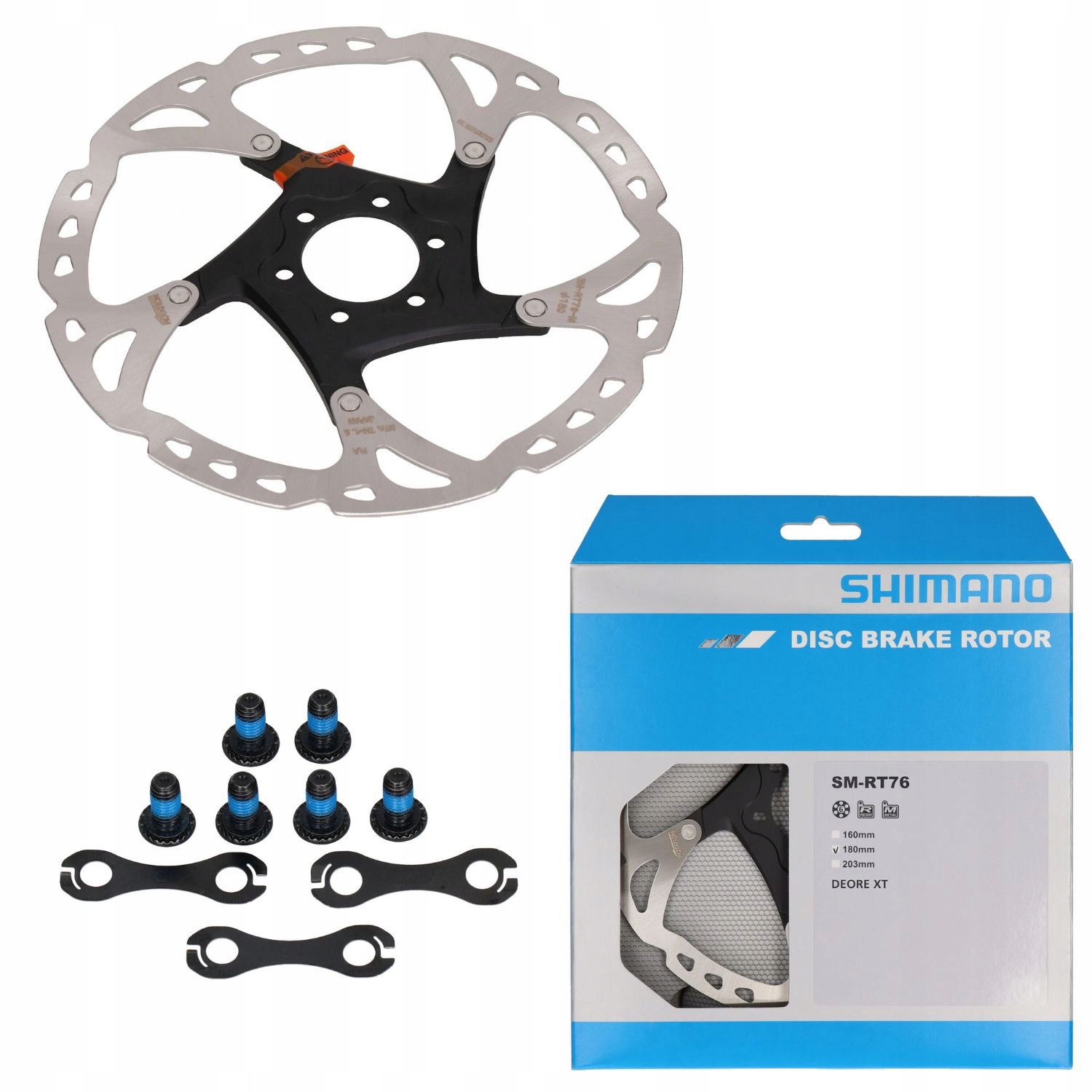 Shimano Tarcza Hamulca 180mm 6 Śrub SM-RT76 Stan opakowania oryginalne