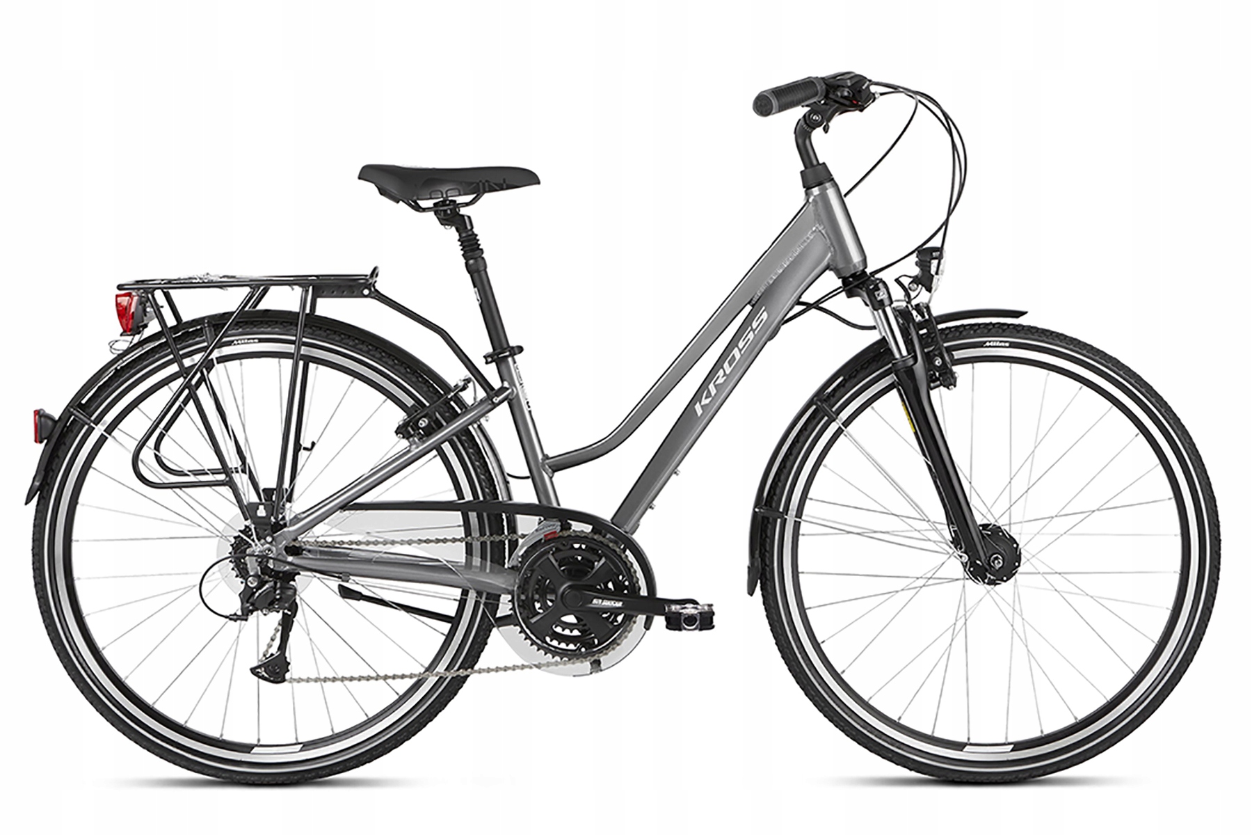 Rower trekkingowy Kross Trans 4.0 rama 17 cali koło 28 " szary damski