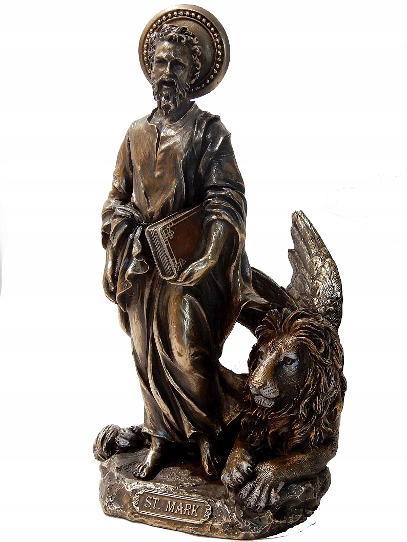 ŚW. MAREK EWANGELISTA Z LWEM I KSIĄŻKA GRAWER v