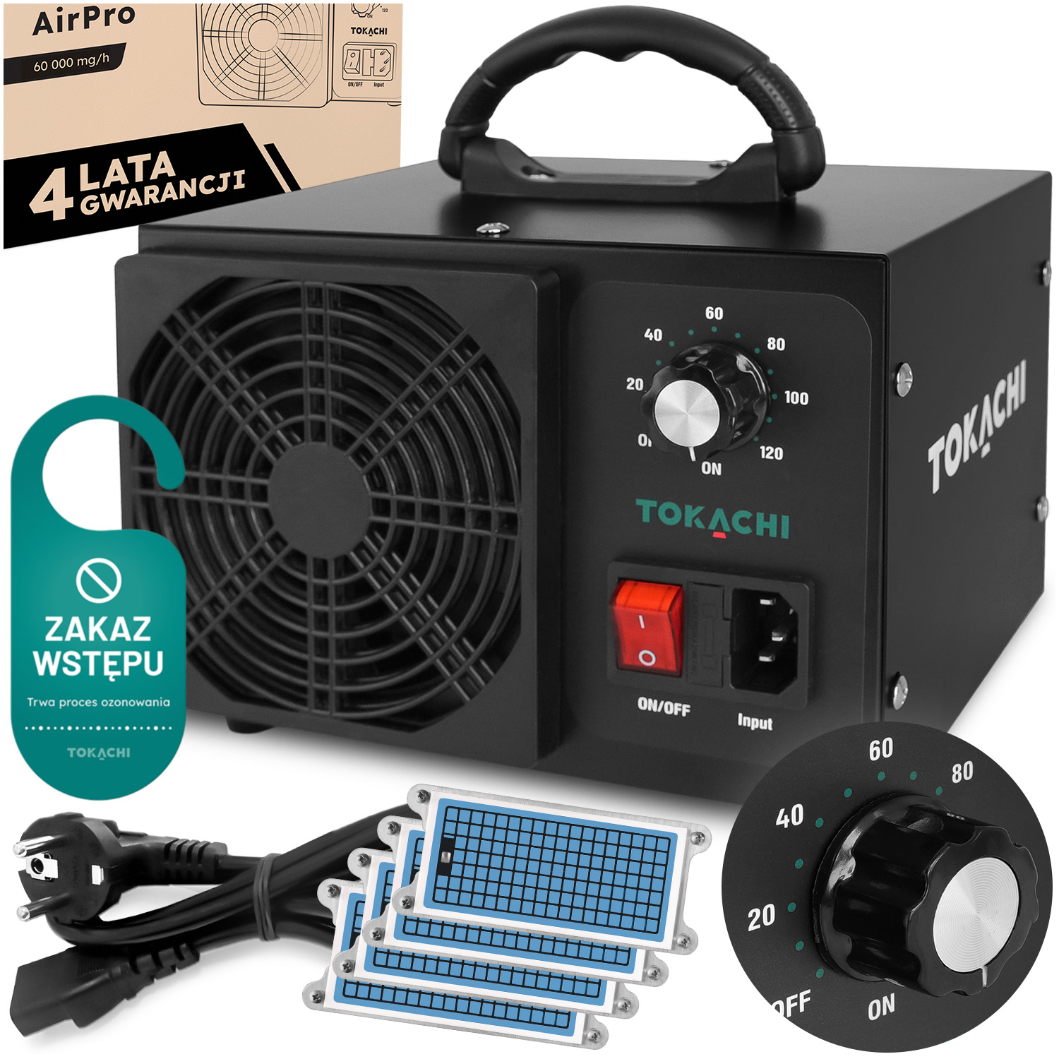 Ozonator Generator Ozonu Do Domu Samochodu 130W Mocny 60 000 Mg/h Powietrza