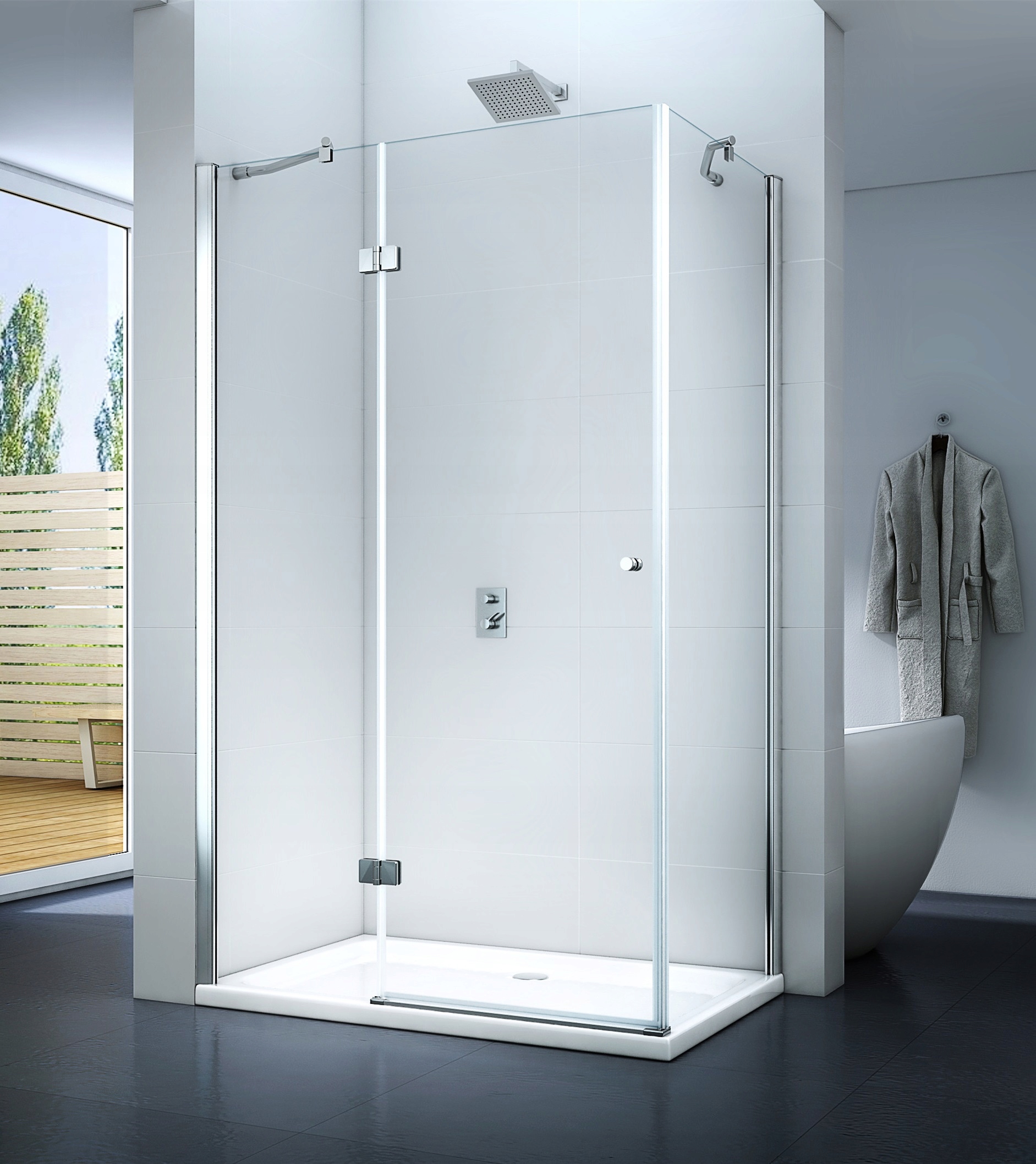 KABINA PRYSZNICOWA UCHYLNA MSL3001 - SWISS 70x80 Marka Swissmeyer