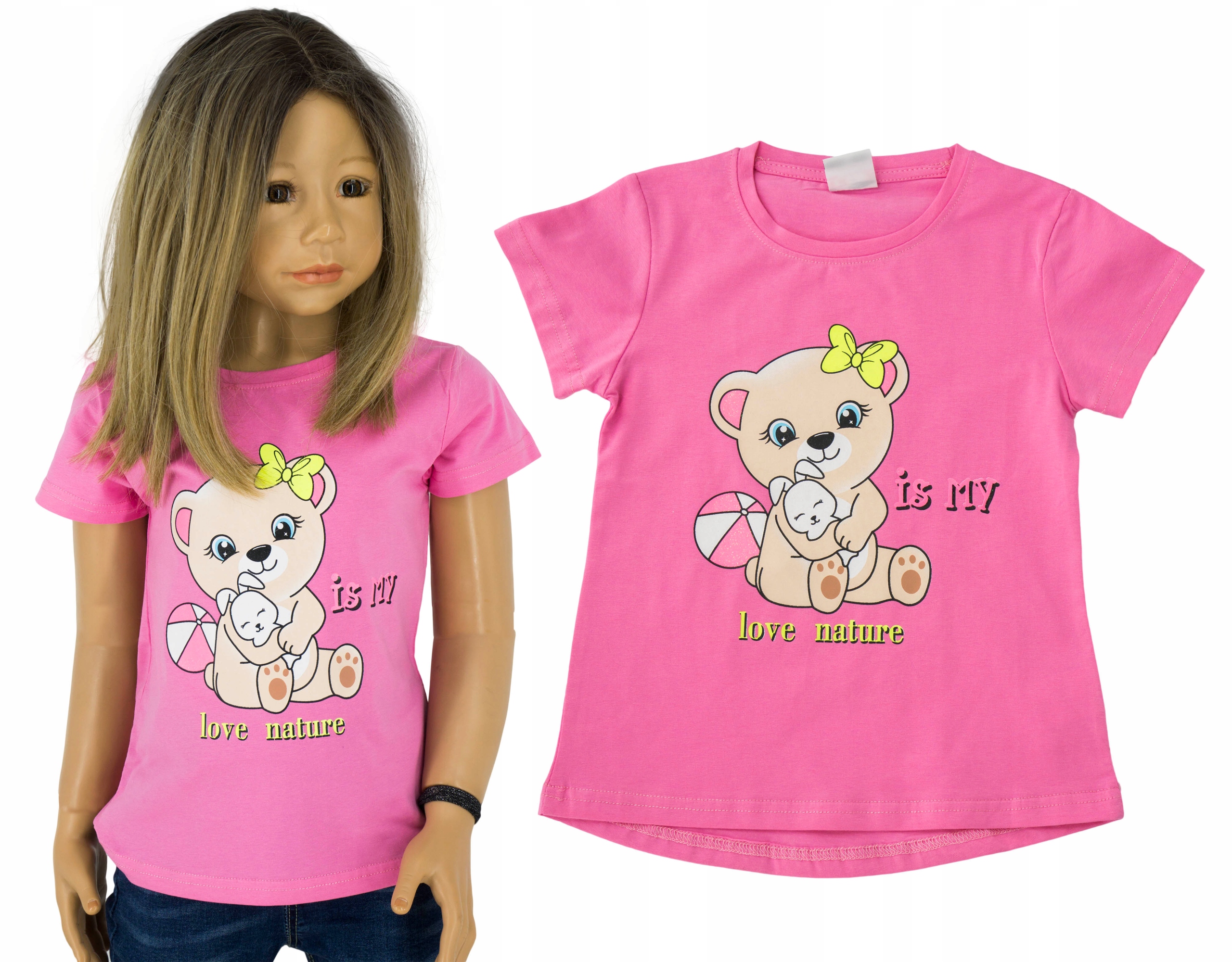 

Z211B Bluzka koszulka t-shirt miś 98/104