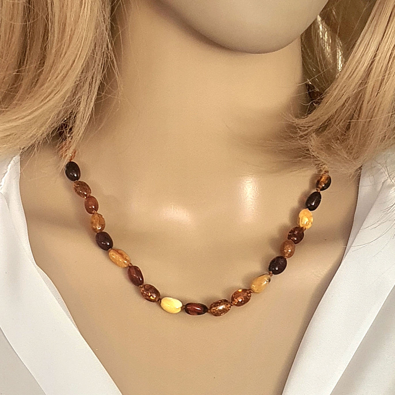 Jantarové Korály Přírodní Baltský Jantar 45 cm