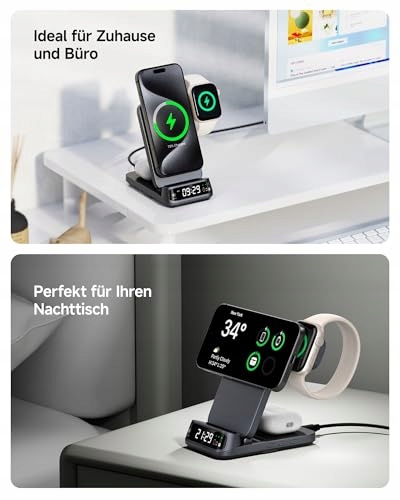 SWANSCOUT Indukcyjna Stacja Ładowania 3w1 Dla Apple Watch i iPhone MagSafe — miniatura 8