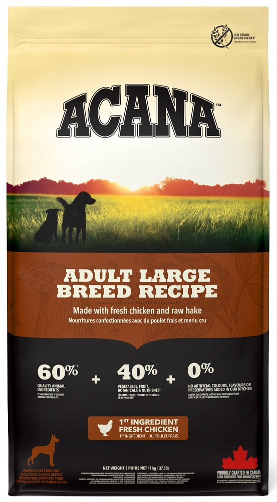 Acana Heritage Adult Large Breed Drób Ryby 17 kg